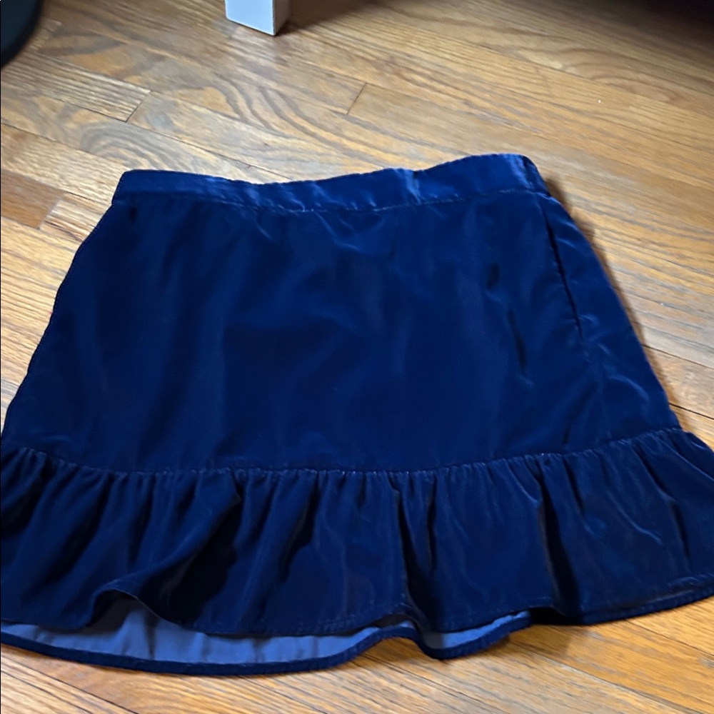 Jcrew 6 EUC  Navy Blue velvet Women's Skirt